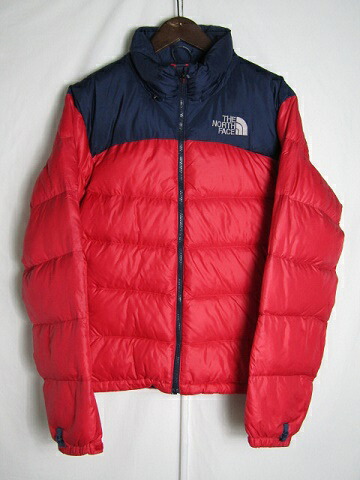 THE NORTH FACE ザノースフェイス Nuptse ヌプシ 落ち込む上衣 赤いこと 米国海軍 大きさ90 700FP【中古】【メンズ】【SMALL】