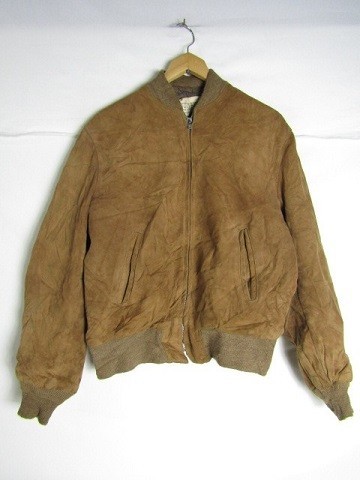 50年月日製～ DEERSKIN TRADING POST ディアスキン スエードクロス 上衣 L大きさ位 なめし革 赤銅色【メンズ】【LARGE】【中古】