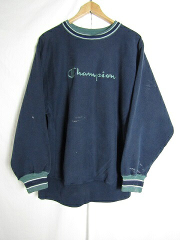 90年月日 USA製 Champion はやりっ児 リバースウィーブ ロゴタイプ刺しゅう 米国海軍 X-LARGE【メンズ】【気が大きい大きさ】【中古】