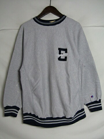 90年月日 USA製 Champion はやりっ児 リバースウィーブ リブライン Elizabethtoｗｎ 刺しゅう 薄墨色 XL大きさ【メンズ】【中古】【気が大きい大きさ】