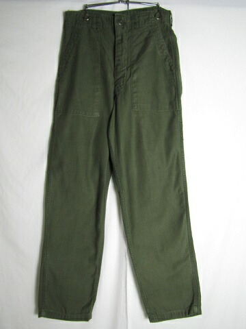 60年代製～ U.S.ARMY ユーティリティパンツ ベイカーパンツ W29 L30相当 ボタンフライ 【中古】【SMALL】【メンズ】