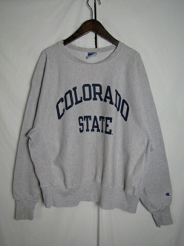 2000年代 Champion チャンピオン リバースウィーブ COLORADO STATE グレー ネイビー XLサイズ 【中古】【メンズ】【大きいサイズ】