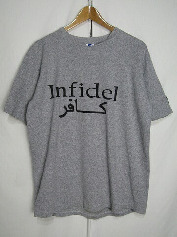 90年代 USA製 STARTER Tシャツ Infidel プリント グレー Lサイズ 【メンズ】【LARGE】【中古】｜DESERT SNOW　郡山