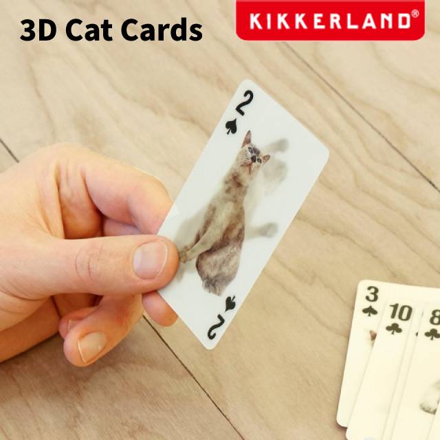 破格値下げ】 キッカーランド トランプ 猫 3D 立体 ネコ プレゼント Kikkerland CAT Cards qdtek.vn