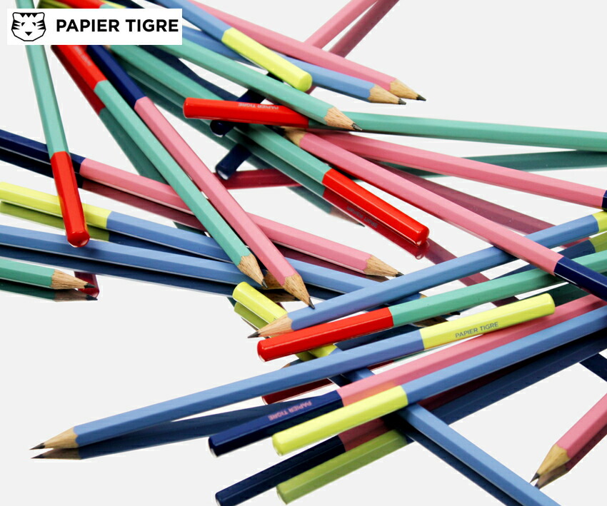楽天市場 パピエティグル ペンシル Papiertigre 鉛筆 バイカラー フランス かわいい シンプル おしゃれ メール便 文房具 手帳 Desk Labo