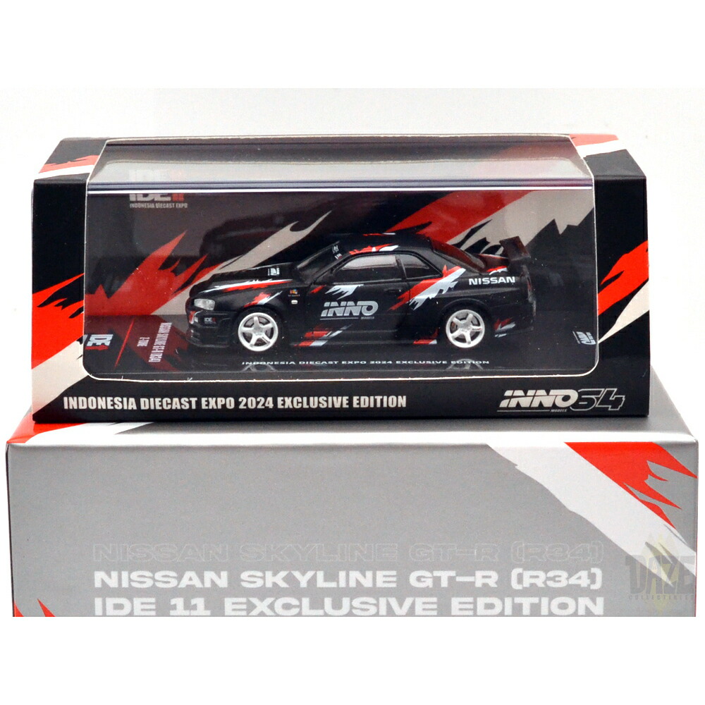 inno 1/64　日産スカイライン GT-R（R34）Z-Tune　全車カボン INNO64 1:64 Nissan Skyline GT-R R34 Z-TUNE Full Carbon Black