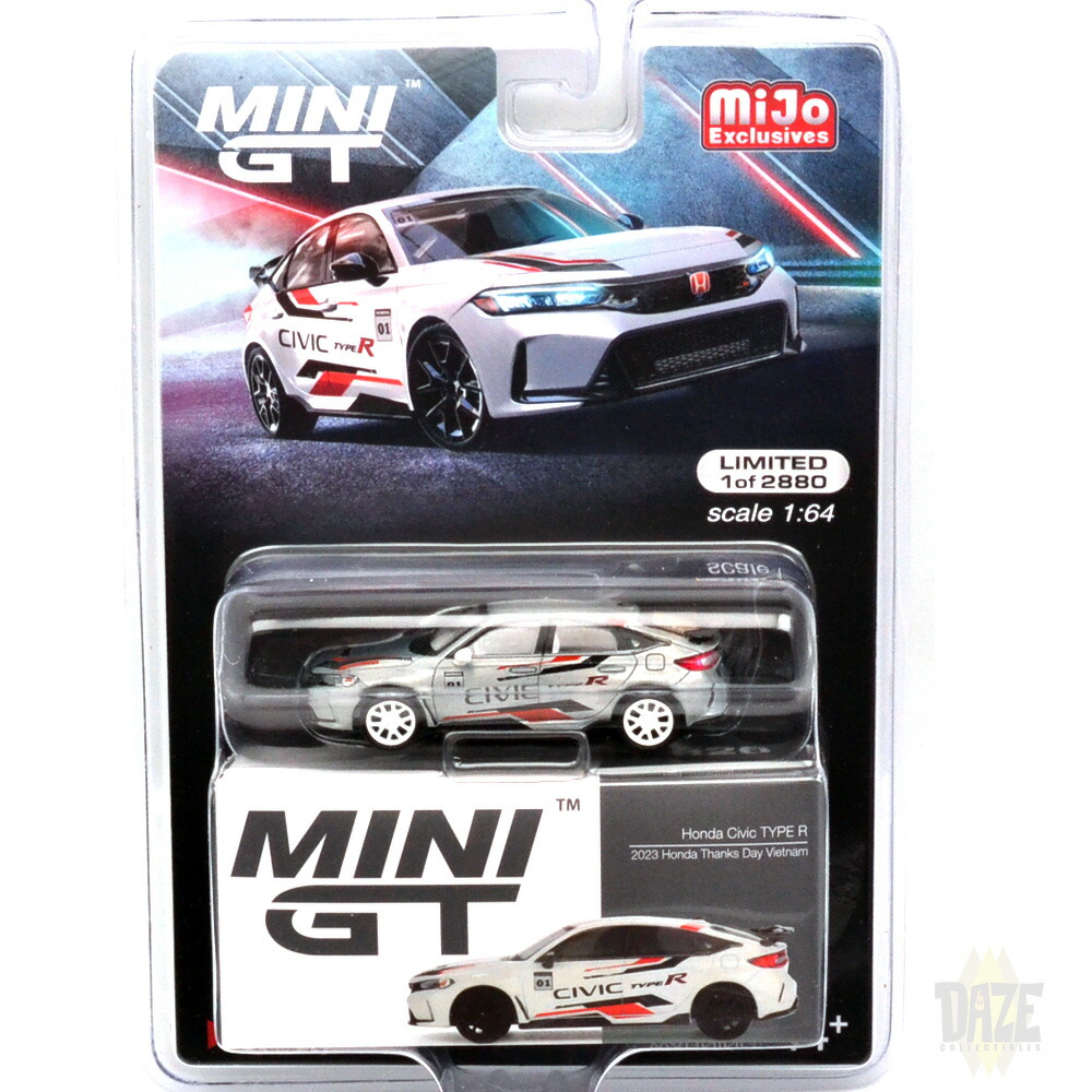 MINI-GT MiJo TOYS EXCLUSIVE - HONDA CIVIC TYPE R - 2023 HONDA THANKS DAY VIETNAM (CHASE CAR) MiJo 制限事項 - ホンダ・シビック・手合いR - 2023 サンクスデイ 越南(チェイスカー) 乗り物のおもちゃ-ミニカー・トイカー-車