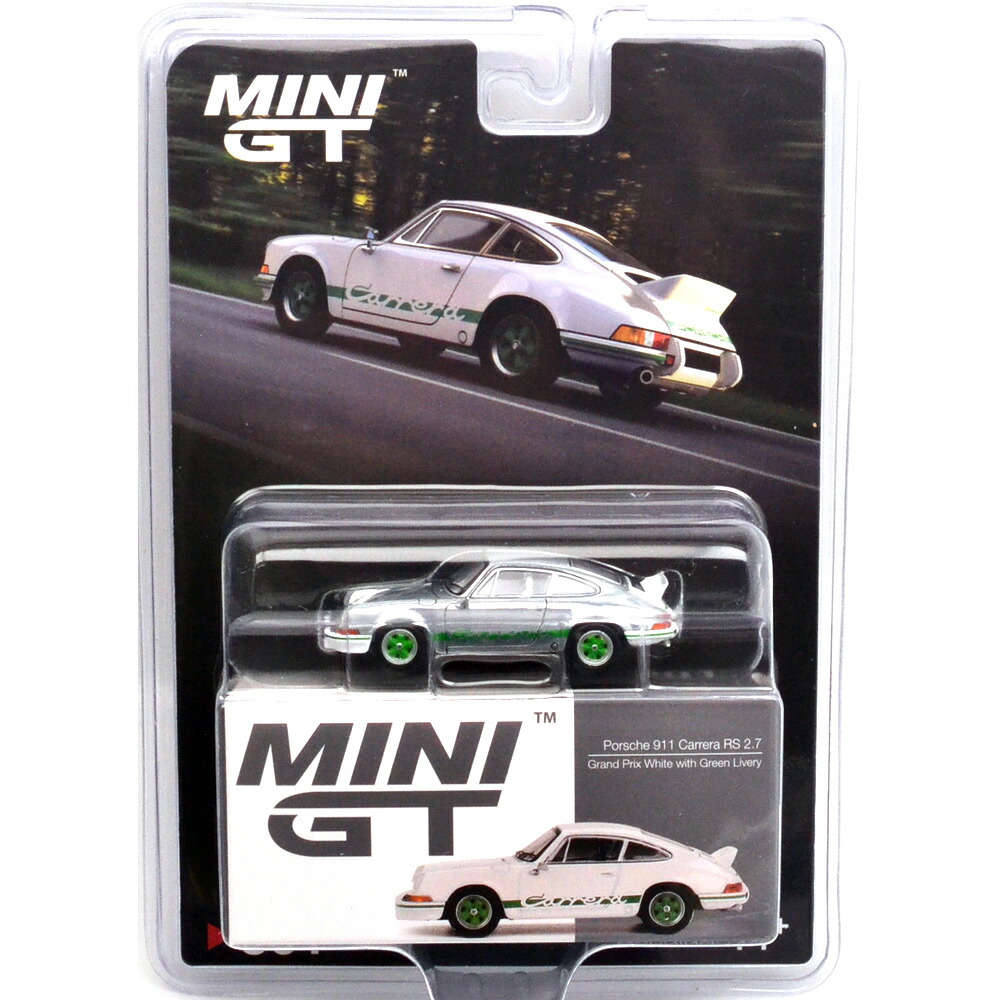 MIJO EXCLUSIVE - PORSCHE 911 CARRERA RS 2.7 GRAND PRIX (WHITE/GREEN LIVERY) CHASE CAR MiJo 制限事項 ポルシェ 911 カレラ RS 2.7 グランプリ(白いこと/グリーンリバリー) チェイスカー 乗り物のおもちゃ-ミニカー・トイカー