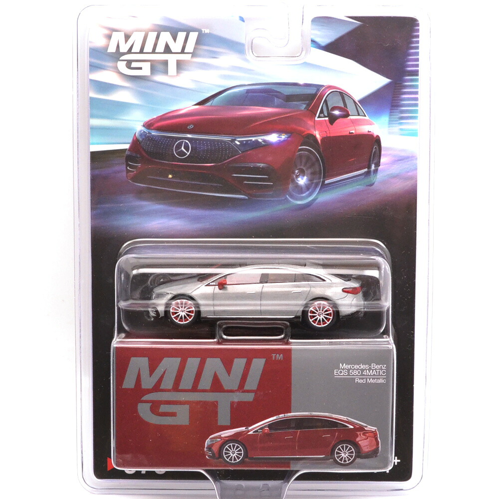 MINI-GT  1/64  MERCEDES-BENZ EQS 580 4MATIC (RED METALLIC) CHASE CAR メルセデス ベンツ EQS 580 4MATIC レッドメタリック チェイスカー 乗り物のおもちゃ-おもちゃ-ミニカー・トイカー