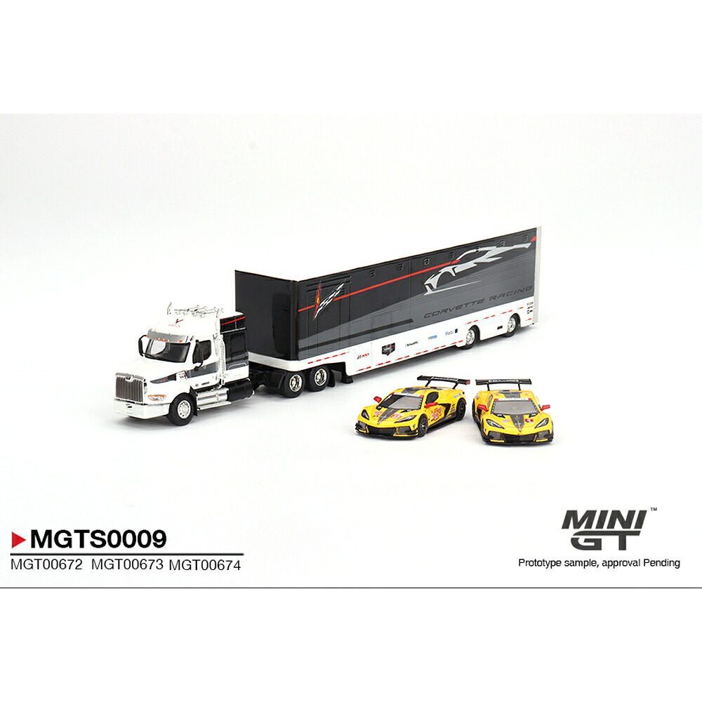 1/64 MINI-GT CORVETTE RACING C8.R TRANSPORTER SET コルベット・レーシング C8.R トランスポーターセット|DAZE COLLECTIBLES