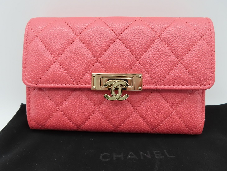 激安】 シャネル CHANEL 三つ折り 財布 マトラッセ ココロック