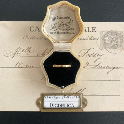 【K18】ヴィンテージゴールドリング　一点物　ゴールド　指輪　vintage gold ring v1642【DIGDELICA】ディデリカ UESD中古品 18金　アンティーク