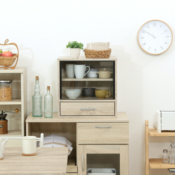 楽天市場】『卓上食器棚 w60cm』 キッチンボード カップボード