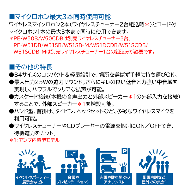 PE-W51SB-MポータブルワイヤレスアンプJVCKENWOODビクター/ケンウッド