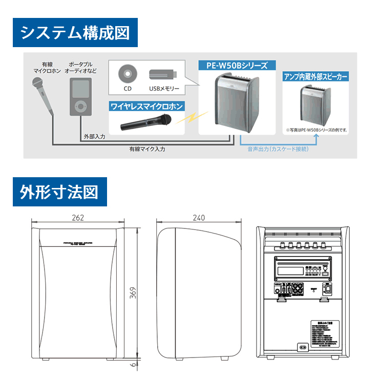 PE-W51SB-MポータブルワイヤレスアンプJVCKENWOODビクター/ケンウッド