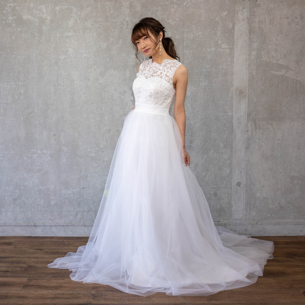 ウエディングドレス 二次会 チュール Aライン 前撮り フォトウエディング 披露宴 結婚式 ナチュラル レース 編み上げ 大きいサイズ ボリュームドレス Kanal9tv Com