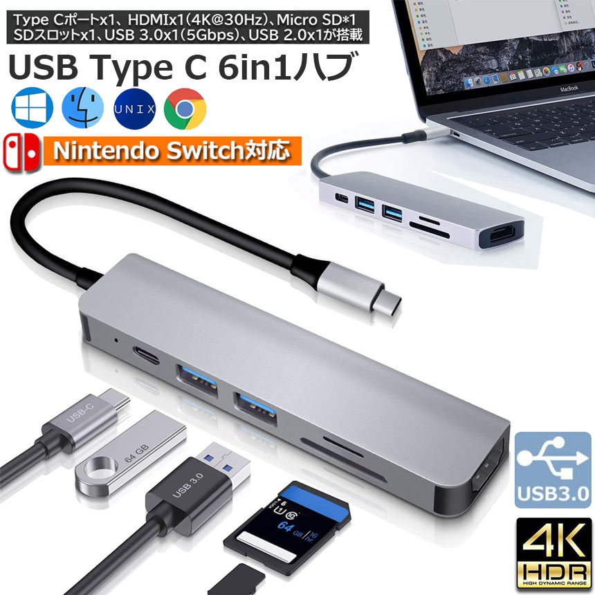 マーケット macbook ハブ 変換アダプタ 7in2 Macbook Pro Airハブ USB C USB3.0対応 PD急速充電  高速データ転送 4K HDMI出力 discoversvg.com