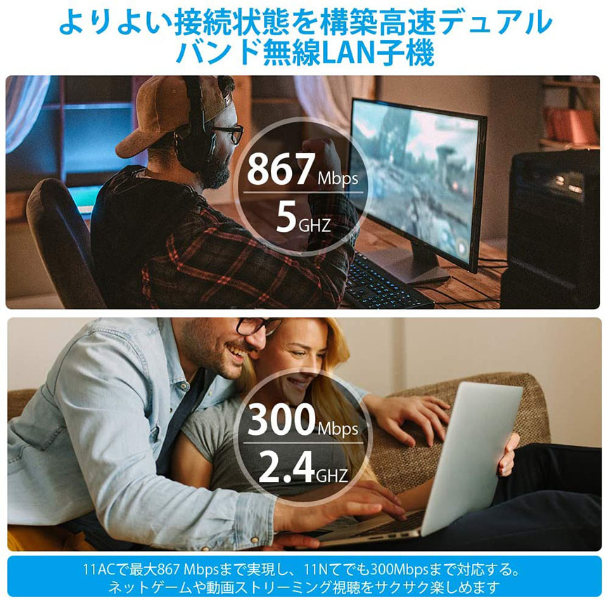 毎日続々入荷 WiFi 無線LAN 子機 1200Mbps wifi アダプタ 2.4G 5G usb 親機両用 無線lan USB3.0  802.11ac n a g b Windows 7 8 10 Vista XP Mac OS X 対応 PC Desktop Laptop に最適