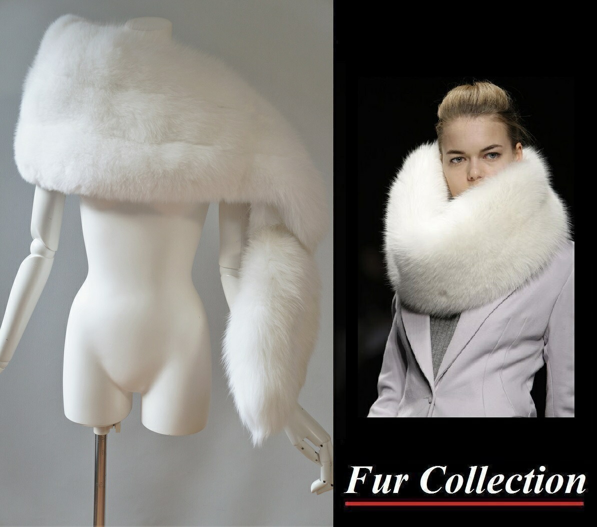 楽天市場】肉厚フォックスファーストールベージュ毛皮ショール☆毛皮