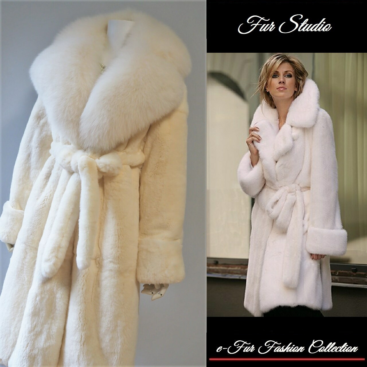 楽天市場】白ホワイトフォックスフ毛皮×シェアードラパンファーコート