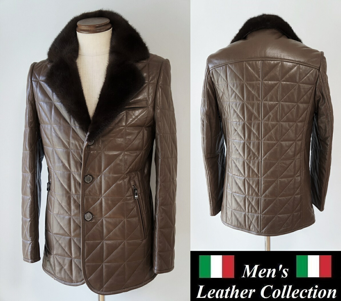 【Dior】ファーレザー 激レア アーカイブ ラビットファー Mサイズ Oversized Real Fox Fur Collar with Genuine Sheepskin Leather