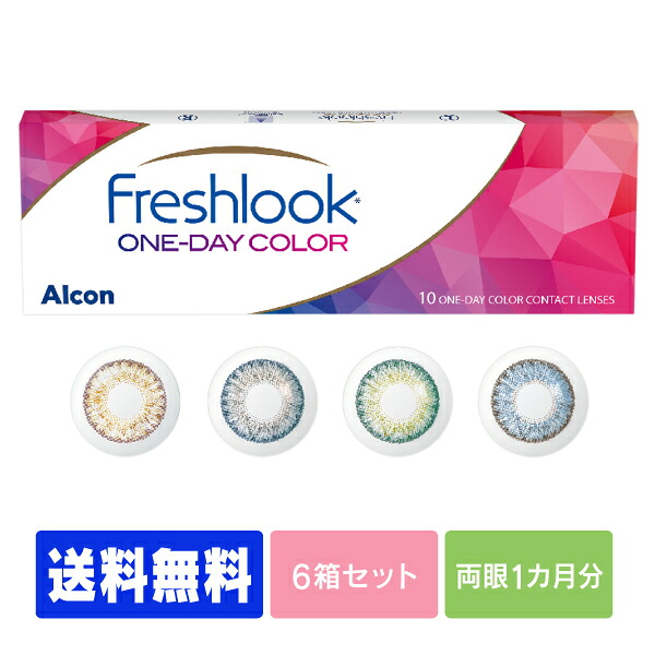 【処方箋不要】フレッシュルックワンデーカラー ( フレッシュルック デイリーズ 6箱セット ( コンタクトレンズ コンタクト 1日使い捨て ワンデー 1day 日本アルコン デイリーズ dailies 10枚 １０枚 カラコン )
