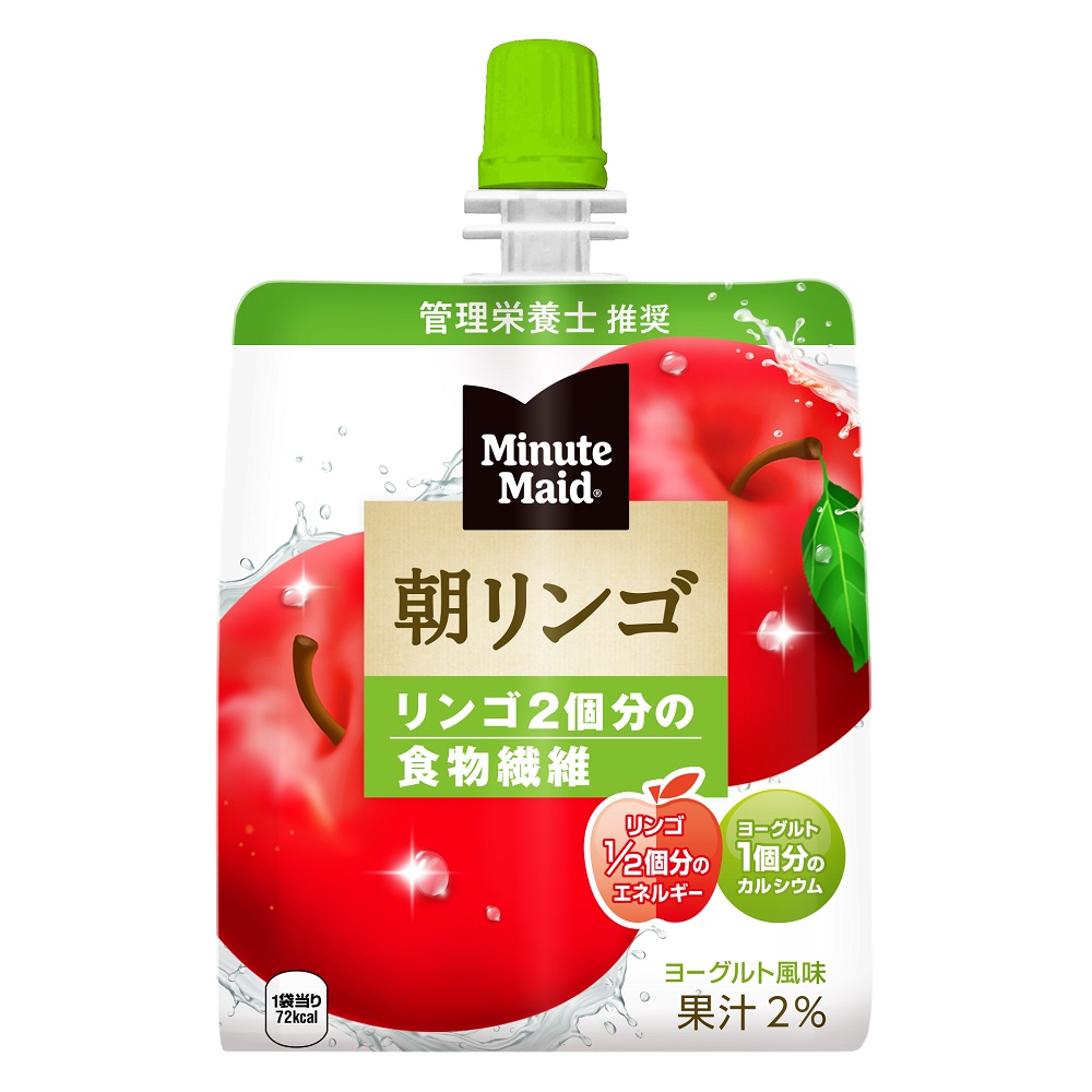 ミニッツメイド 朝リンゴ 180gパウチ 2ケース 48本 配送員設置送料無料