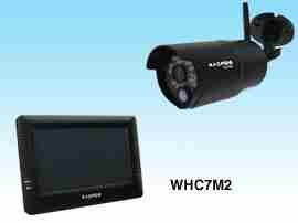  マスプロ電工防犯カメラセット赤外線夜間撮影対応屋外用高画質フルHD200万画素ワイヤレスカメラ&amp;モニターセット スマートフォン・タブレットで映像を確認WHC7M2