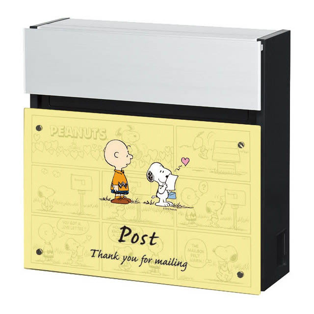 丸三タカギ 水茎の跡郵便うけ SNOOPY おせっかい フェイサスフラットタイプ NSPNFS-C-有りの実 文字盤錠付き添い人