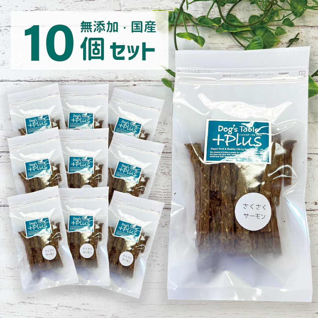 敬老の日 21 犬 おやつ 無添加 国産 さくさくサーモン45g お得な10個セット ペットフード ドッグテーブルプラス ギフト プレゼント ペット Cdm Co Mz