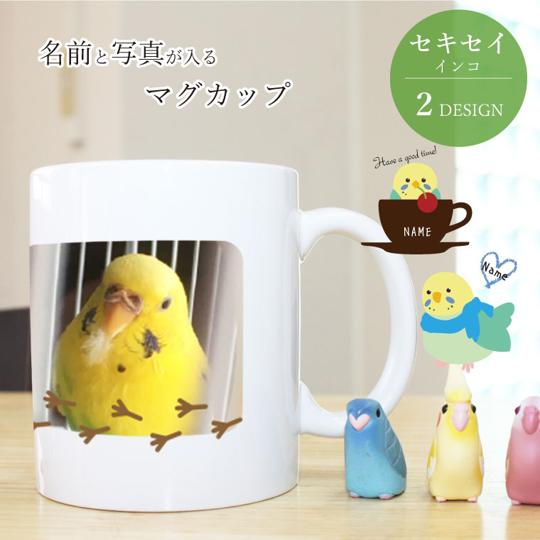 楽天市場 セキセイインコ 名前入り 写真入り マグカップ インコ 鳥グッズ 鳥雑貨 セキセイ コップ 写真プリント かわいい 誕生日 プレゼント 贈り物 食器 Mag Sekisei ギフト プレゼント ペット ペットグッズならエブリーペット