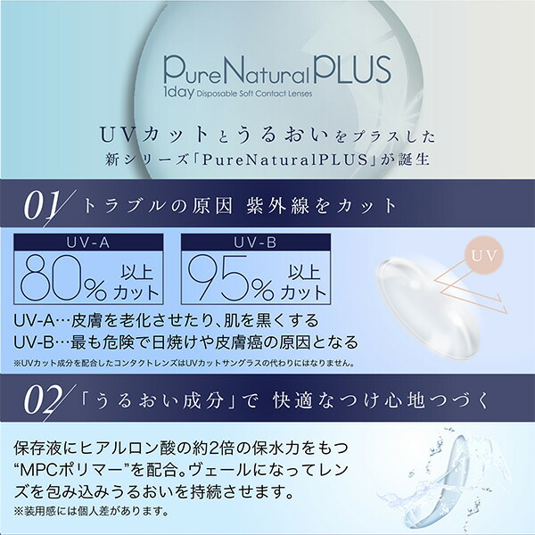 最大56%OFFクーポン Pure Natural Plus 55% ピュアナチュラルプラス 含水率55% ネコポス便 送料無料 2箱セット 1箱30枚入り  1日使い捨て ワンデー コンタクト UVカット うるおい成分配合 マギー fucoa.cl