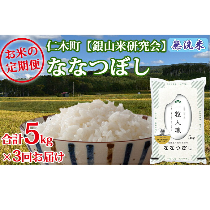 楽天ランキング1位 新米予約 3ヶ月連続お届け 銀山米研究会の無洗米 ななつぼし 5kg 定期便 米 無洗米 お米 お届け 21年10月下旬より順次出荷 北海道仁木町 公式 Sicemingenieros Com