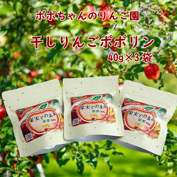 【ふるさと納税】干しりんごポポりん 40g × ３袋入 りんご フルーツ お菓子