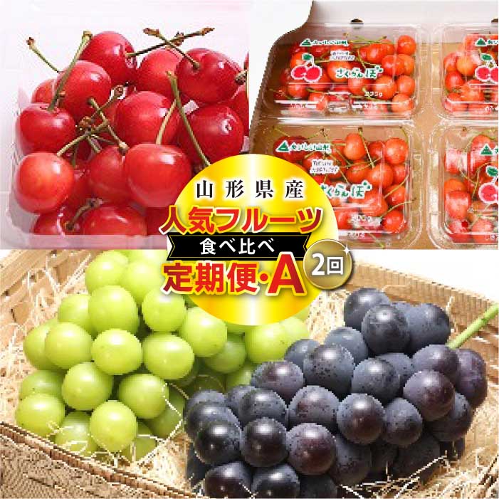 楽天市場 ふるさと納税 人気フルーツ食べ比べ定期便ａ 2回 F2y 1540 山形県