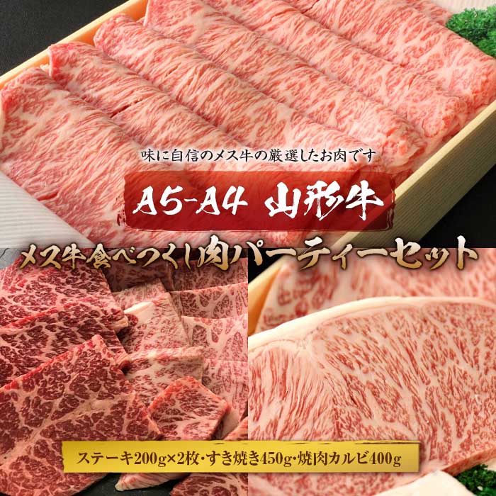 全国組立設置無料 ふるさと納税 A5 山形牛メス牛食べつくし 肉パーティーセット F2y 1755 限定製作 Sigssa Mx