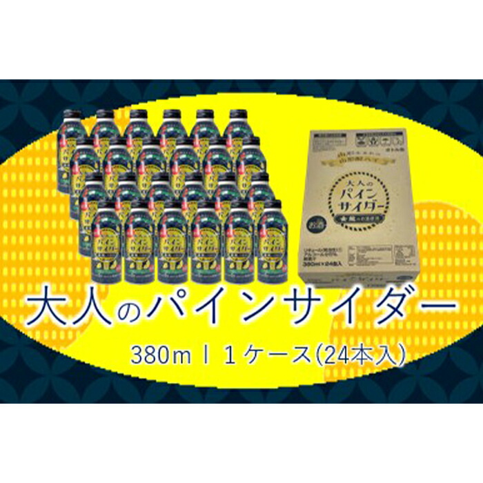 【ふるさと納税】 大人のパインサイダー ボトル缶 380ml×24本（1箱） F2Y-4356
