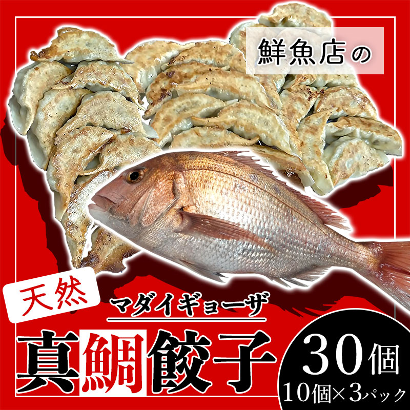 【ふるさと納税】天然真鯛の餃子「魚ザの餃子」30個(10個入り×3パック) 庄内浜産マダイ お魚餃子 | ふるさと 納税 山形 山形県 鶴岡市 支援品 鶴岡 支援 特産品 魚介 魚介類 餃子 ぎょうざ ギョウザ 真鯛 ギョーザ お惣菜 生餃子 返礼品 故郷納税 冷凍餃子 冷凍食品|山形県鶴岡市