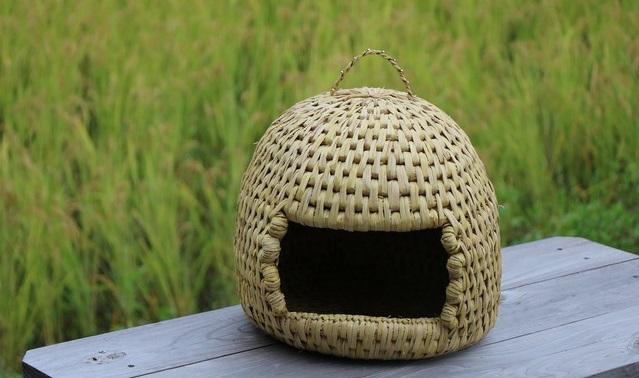楽天市場 ふるさと納税 小谷村伝統工芸品 藁で作るキャットハウス 猫つぐら 長野県小谷村