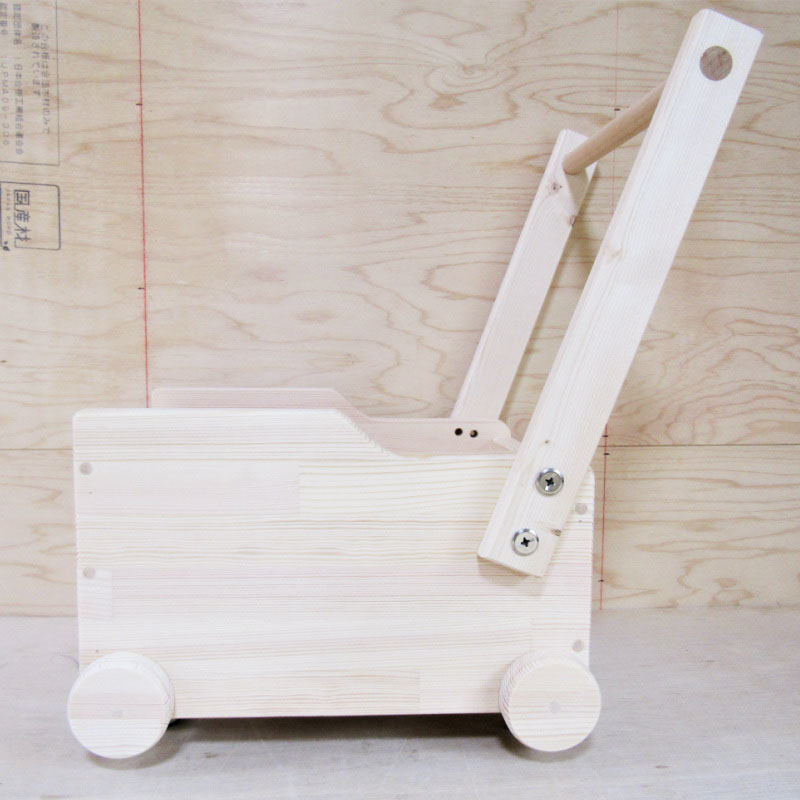 ふるさと納税 手作り木製 ドールワゴン 手押し車iv型 大阪府泉佐野市お人形と一緒にお散歩 外でも使える