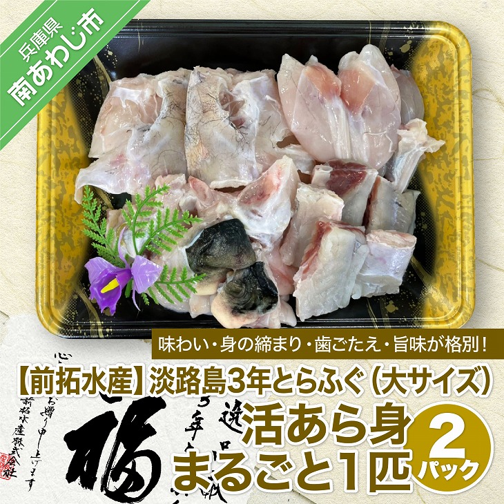 希少 淡路島3年とらふぐ 大サイズ 活あら身まるごと1匹 2Pセット 配送11月1日〜3月15日 fucoa.cl