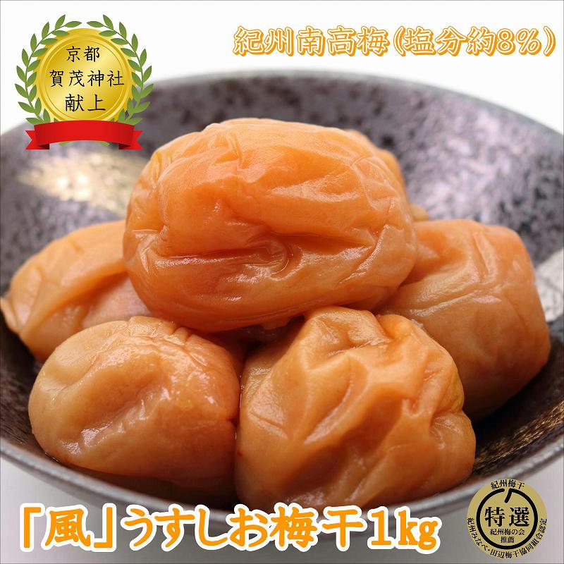 【ふるさと納税】薬師梅『風』うすしお味　1ｋｇ
