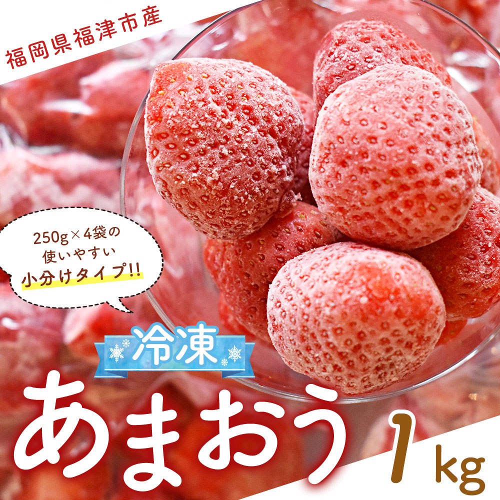 ふるさと納税 凝固 あまおう 小分け 小包 1kg 250g 4 摘みたて 瞬刻冷凍 いちご 苺 オランダ苺 冷凍フルーツ 冷凍果物 フルーツ 国産 福岡県福津共進会 送料無料 C0053 Cannes Encheres Com