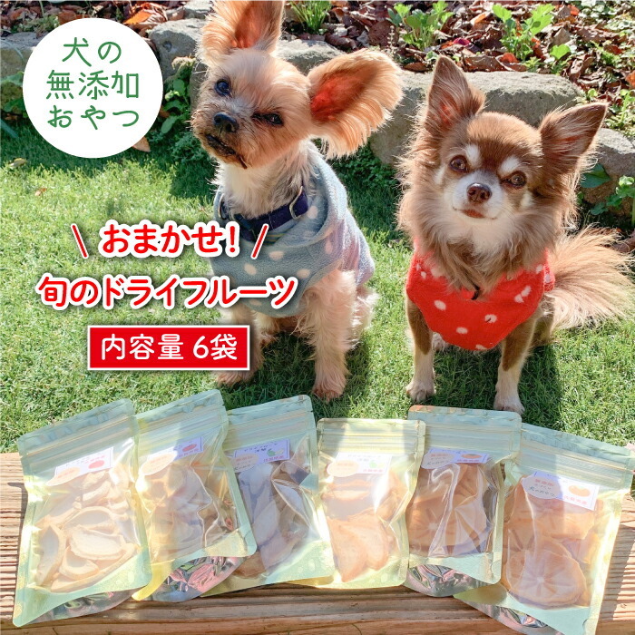 楽天市場 ふるさと納税 犬の無添加おやつ お砂糖不使用 旬のドライフルーツおまかせ6袋 Fcg022 佐賀県吉野ヶ里町