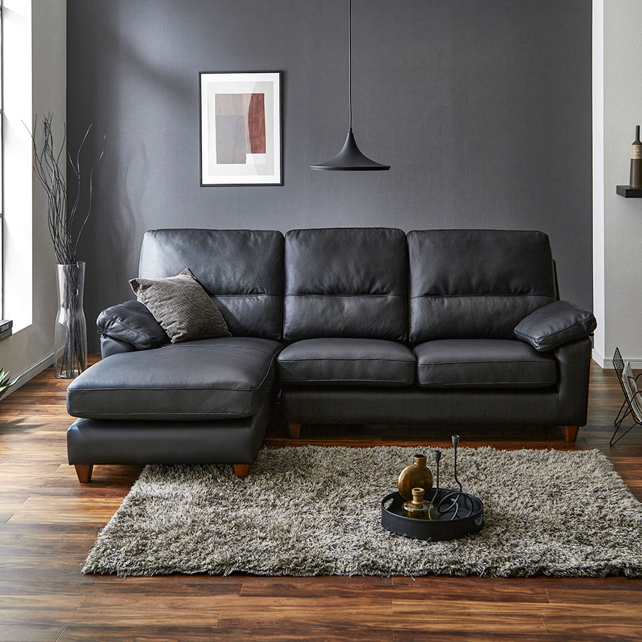 ふるさと納税 右寄りカウチソファ レンジ222cm 違い包装新設 作図御付 黒奴 Gt 02 El218 Thebarberandco It