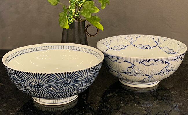 楽天市場】【ふるさと納税】有田焼 染付ペア丼 麺鉢 2個セット 14.4cm