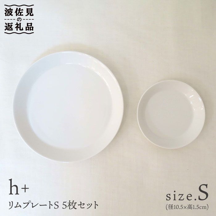 【ふるさと納税】【波佐見焼】リム 一皿 S 5枚仕掛ける 食器 皿 【掘り割り瀬戸もの】 [JD24]