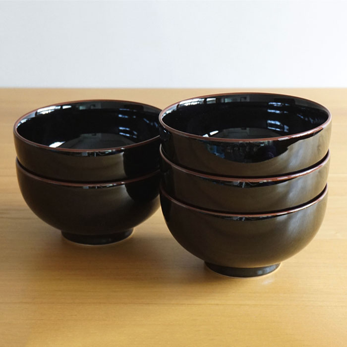 楽天市場 ふるさと納税 5人分の食器 丼とレンゲ10ピースセット 天目 白山陶器 Ta62 長崎県波佐見町