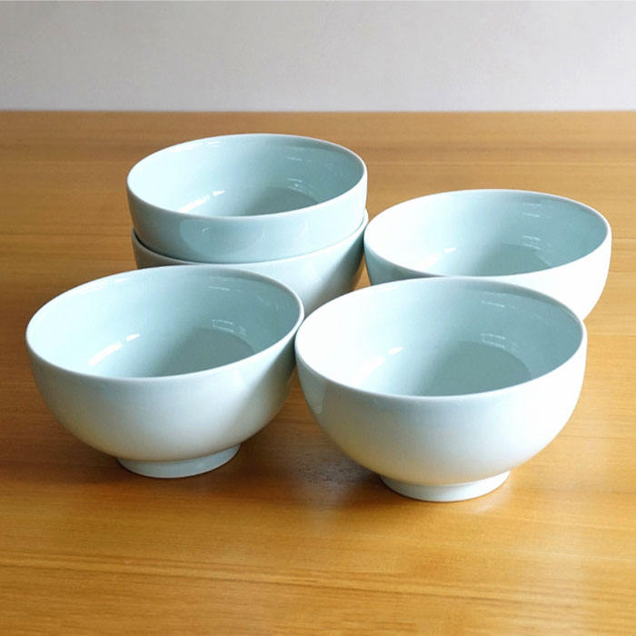 楽天市場 ふるさと納税 5人分の食器 丼とレンゲ10ピースセット 青白釉 白山陶器 Ta63 長崎県波佐見町