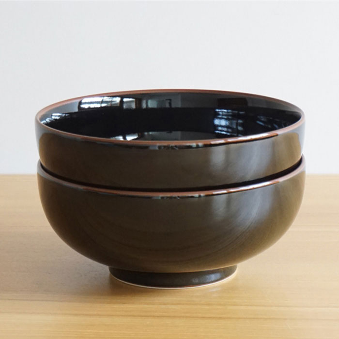 楽天市場 ふるさと納税 2人分の食器 丼とレンゲ4ピースセット 天目 白山陶器 Ta65 長崎県波佐見町